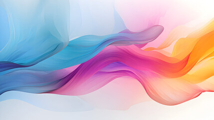 Fototapeta premium Abstract colorful background with waves, Abstract watercolor background, A colorful abstract painting in one corner, with a gradient of artistic brushstrokes