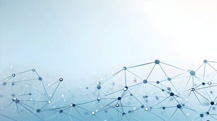 Networking through Connection and nodes banner, Abstract background of entrepreneurial networking and collaboration with nodes or connections.