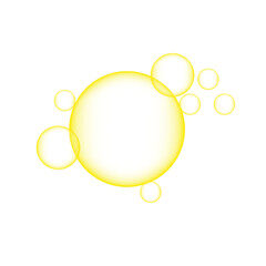 bubble vector template for social media post,bubble on a yellow and white background, illustration eps10