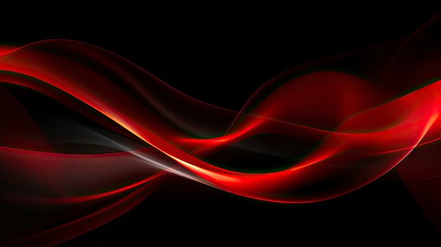 Abstract wave black and red background © Kùmo