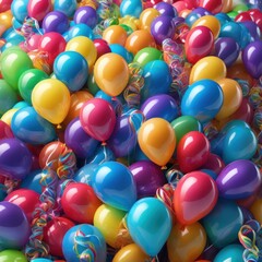 Shiny multicolored balloons for celebrations and event