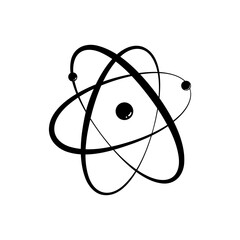 nuclear atom orbit cartoon. electron scientific, chemistry chemical, element power nuclear atom orbit sign. isolated symbol vector illustration © PikePicture