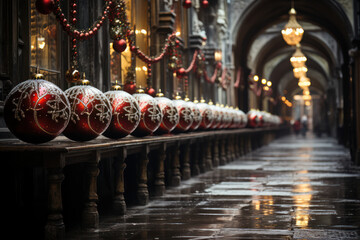 Christmas celebration in looking like Calcutta Cathedral, Kolkata, West Bengal. Generative Ai. - obrazy, fototapety, plakaty