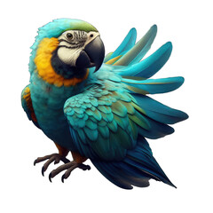 Delicate Feathery Parrot Close-Up, GENERATIVE AI