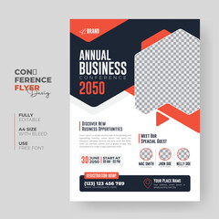 Business conference flyer template or modern a4 corporate flyer, annual report, poster, creative Business Brochure template design