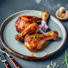 AIi Generated Photo of delicious grilled chicken on the table