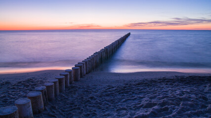 beautiful sunset over the Baltic Sea Pogorzelica 2023