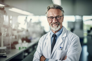 Confident doctor posing with arms crossed