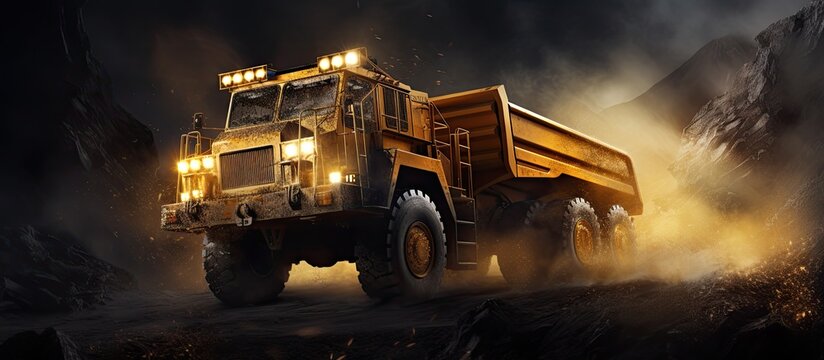 Dump truck involved in mining operation