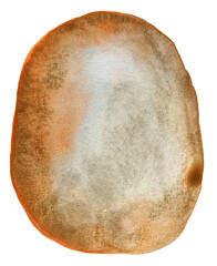 PNG Hand drawn beige, gold glitter ink watercolor paper grain texture stain blot on transparent background.