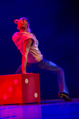 person with suitcase