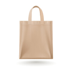Orange Cotton Eco-bag for Retail and Shopping, featuring handles. Perfect for retail and shopping purposes. Isolated on a white backdrop