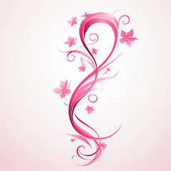 Pink ribbon to spread hope