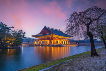 Gyeongbok palace in Seoul City, landmark of  South Korea