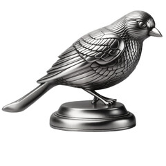 Statue - silver bird statue isolated on transparent background (4)