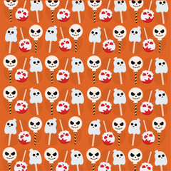 Fototapeta premium Halloween candies seamless pattern background Vector