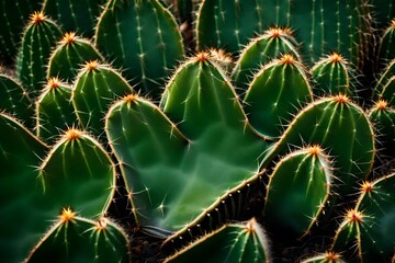 closeup shoot of cactus in the garden