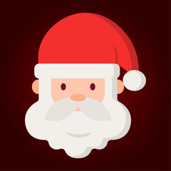 Santa Claus vector illustration. Christmas and New Year concept. Santa Claus icon.