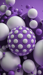 purple and white ball with purple background