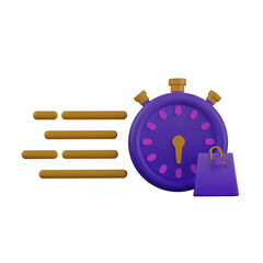 PSD 3d render cyber monday flash sale illustration