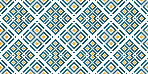 Mediterranean style ceramic tile pattern Ethnic folk ornament Colorful seamless geometric pattern - obrazy, fototapety, plakaty