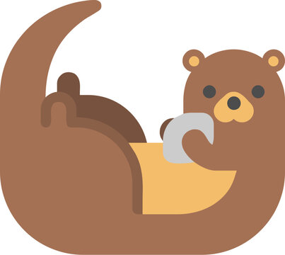 cute otter vector art, cute pet vector art, cute animal vector art, cute vector emoji