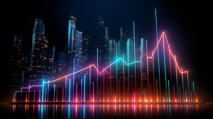 Fototapeta premium abstract digital graph. technology background. business concept.