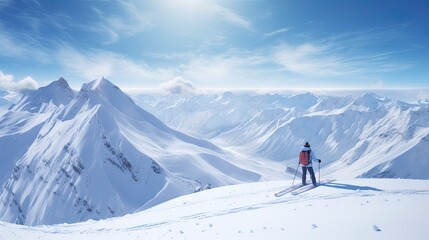 Naklejka na ściany i meble snow background, skiing season, winter alps