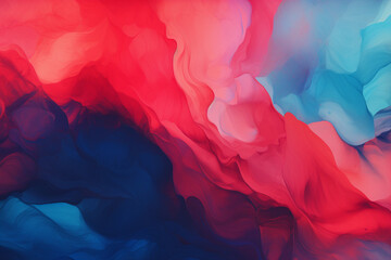 Abstract background with multicolored lines and waves in blue and red colors