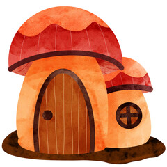 Mushroom wooden toy house