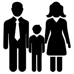 silhouette of a family