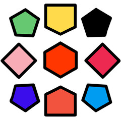 set of colorful buttons