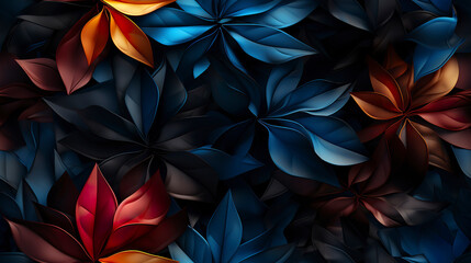 Texture pattern in style of colorful kaleidoscope flowers in symmetrical visual effects. Colorful abstract background in colorful flowers style.