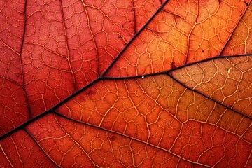 Crisp autumn leaf texture showcasing vibrant fall colors and intricate veins.
