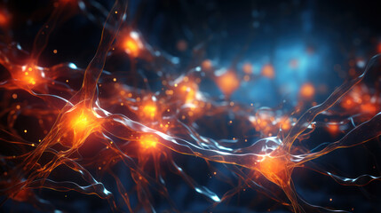 Obraz premium Neuronal work. Generative AI