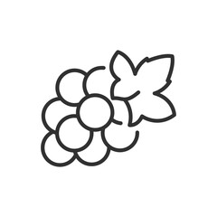 Grapes, linear icon. Line with editable stroke