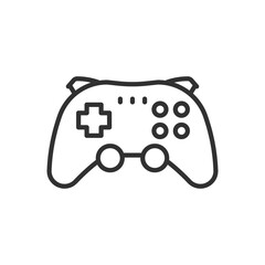 Gamepad, linear icon. Line with editable stroke