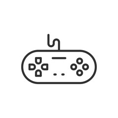 Vintage Gamepad, linear icon. Line with editable stroke
