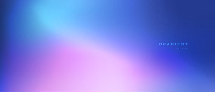Abstract Blurred Colorful Background. Multicolored gradient mesh with blue, purple and pink shade. Vector cover template for banner, poster, flyer