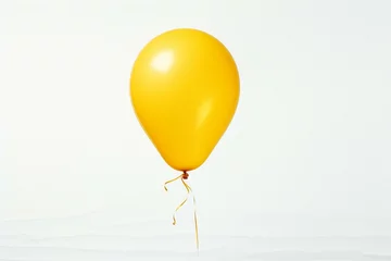 Fotobehang yellow balloon on white. Generative AI © Sander