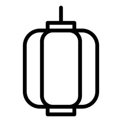 Lantern black outline icon