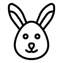 Rabbit black outline icon