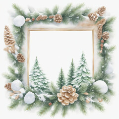 Fototapeta na wymiar beautiful background with frame for test graphics for christmas
