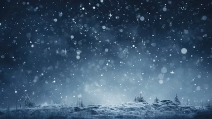 Fotobehang Winter, snowfall snow, cool season, snowy, beauty , white blanket of flakes, falling snowflakes, pleasant cold, copypace background text © Ruslan Batiuk