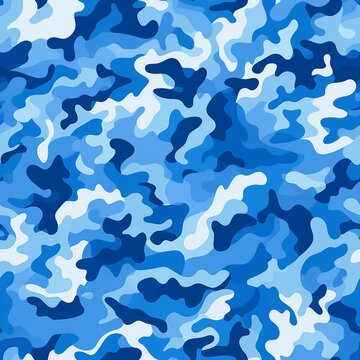 Blue Ocean Camouflage Pattern