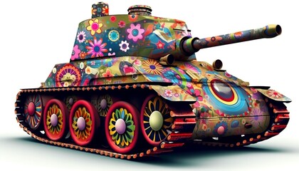 A tank in peaceful colors