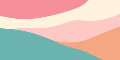 abstract multicolor dynamic wavy and striped background. background illustration with pastel and soft colors. can be used for banner, poster, paper, template, cover card or wallpaper, etc.  - obrazy, fototapety, plakaty