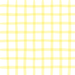 Yellow Plaid Hand Drawn Background