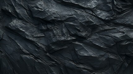 Black Rock Texture, Stone Background, Old Weathered