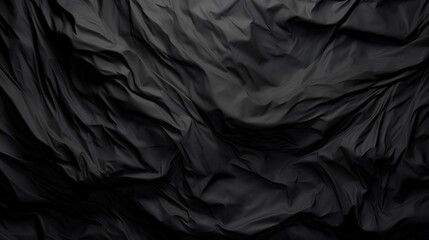 Black Texture Background, Old Black Crumpled Paper